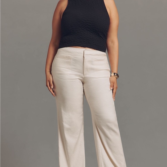 Plus-Sized (24W) Anthropologie Maeve Cream Pants NWT - Picture 6 of 6